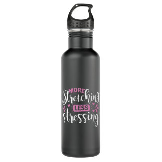 Yoga Lover | More Stretching Less Stressing 710 Ml Water Bottle