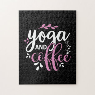 Yoga Lover Yoga And Coffee Jigsaw Puzzle