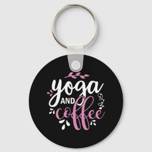 Yoga Lover Yoga And Coffee Keychain
