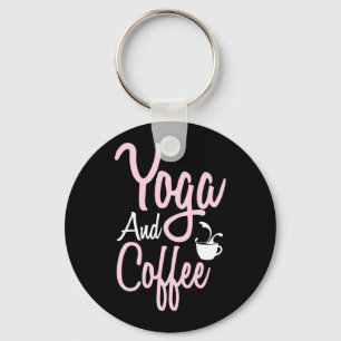 Yoga Lover Yoga And Coffee Keychain