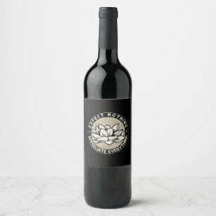 Yoga Lover   Yoga Expect Nothing Wine Label
