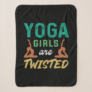 Yoga Lover Yoga Girls Are Twisted Sherpa Blanket