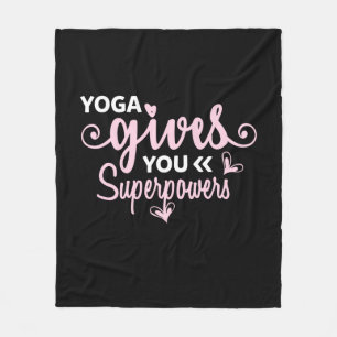 Yoga Lover   Yoga Gives You Superpowers Fleece Blanket