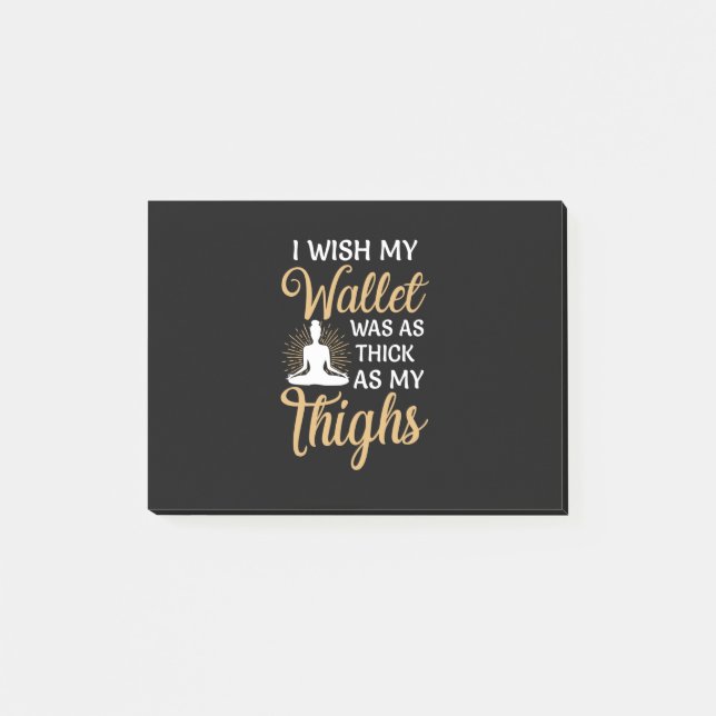 Yoga Lover | Yoga I Wish My Wallet Post-it Notes (Front)