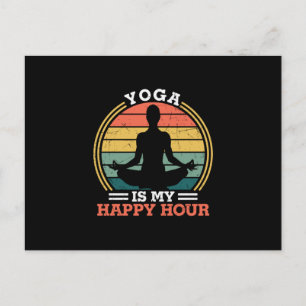 Yoga Lover Yoga Is My Happy Hours Postcard