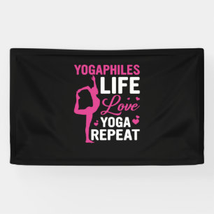 Yoga Lover Yoga Life Love Yoga Repeat Banner