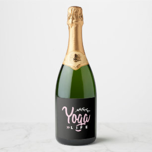 Yoga Lover Yoga Life Sparkling Wine Label