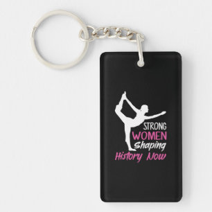 Yoga Lover   Yoga Strong Woman Keychain
