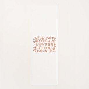 Yoga lovers club funny yogi girl floral aesthetic mat