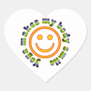 Yoga Makes My Body Smile Health Fitness New Age Heart Sticker