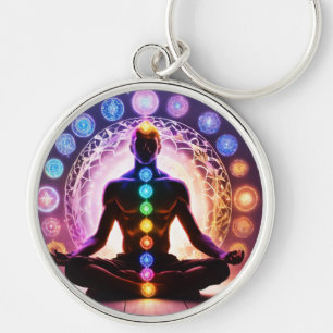 Yoga man keychain