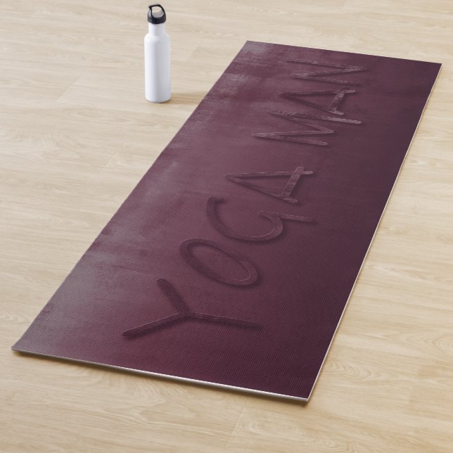 Yoga Man Purple Grey rustic Mat (In Situ)