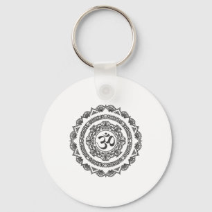Yoga Mandala Om Symbol Buddha Yogi Gift Keychain