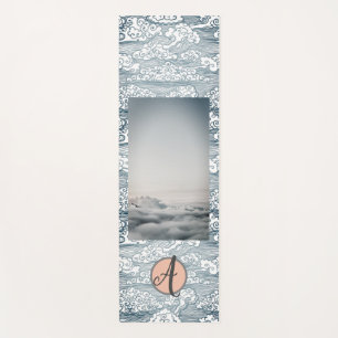 YOGA MAT A MONOGRAM AND CLOUD PATTERN