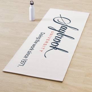 Yoga Mat - Doing the work w/ Orange Back