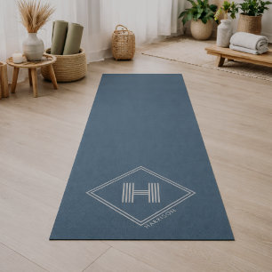 Yoga Mat Modern Geometric Monogram Initial