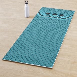 Yoga Mat Pillow Top Design Cyan