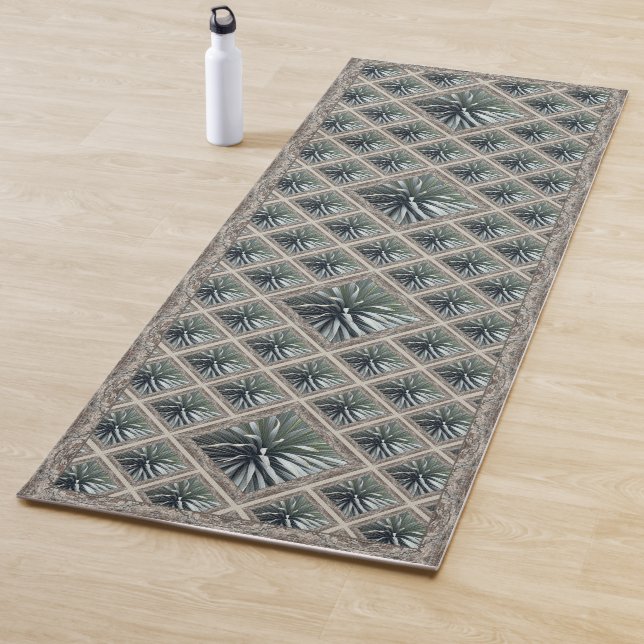 Yoga Mat with Beautiful Yuca Plants (In Situ)