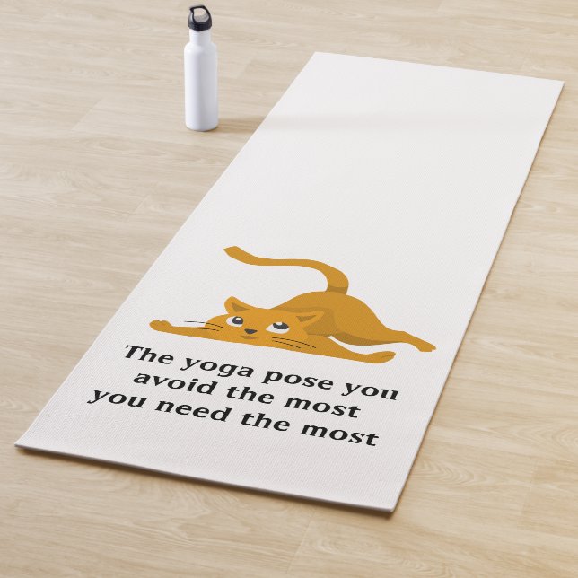 Yoga Mat with funny quote and cat (In Situ)