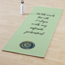 Yoga Mat with portal/mantra original art