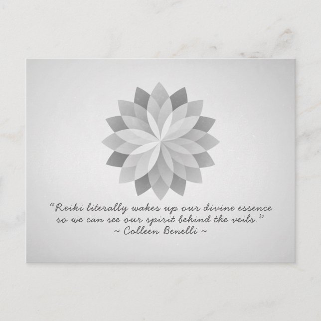 Yoga Mediation Reiki Instructor Chic Mandala Quote Postcard (Front)