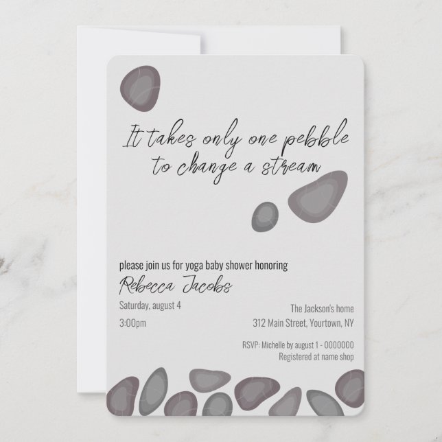 Yoga meditation  Baby Shower Invitation (Front)