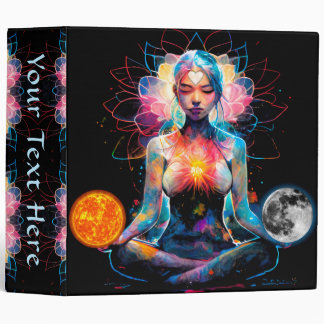 Yoga, Meditation, Chakra 3 Ring Binder