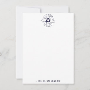 Yoga Meditation Dreamy Space Girl Personalized Card