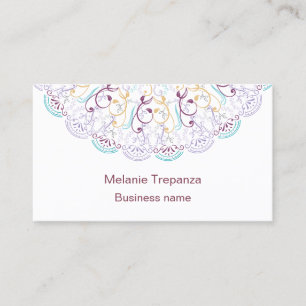 Yoga meditation floral mandala for professional business card