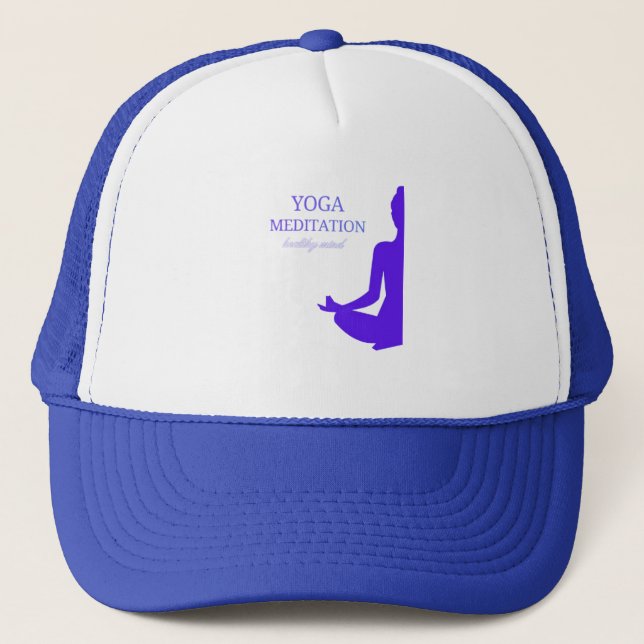  Yoga & Meditation for a Healthy Mind Trucker Hat (Front)