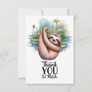 Yoga Meditation in the pond Thank You Card