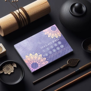 Yoga Meditation Instructor 10 Class Pass Loyalty Card