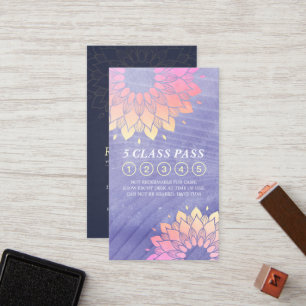 Yoga Meditation Instructor 5 Class Pass Loyalty Card