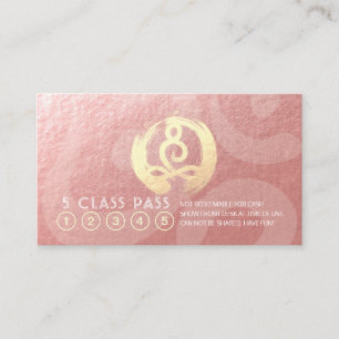 Yoga Meditation Instructor 5 Class Pass OM Loyalty Card