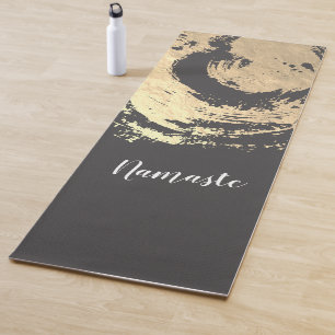 Yoga Meditation Instructor Black & Gold ZEN Symbol Mat
