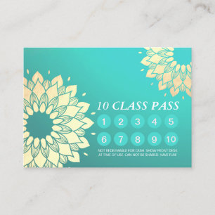 Yoga Meditation Instructor Class Pass Loyalty Card