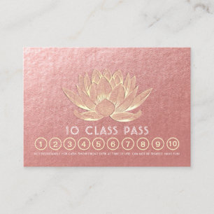 Yoga Meditation Instructor Class Pass Loyalty Card