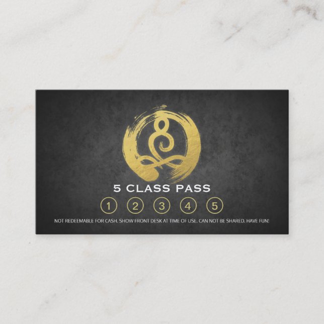 Yoga Meditation Instructor Class Pass Loyalty Card (Front)