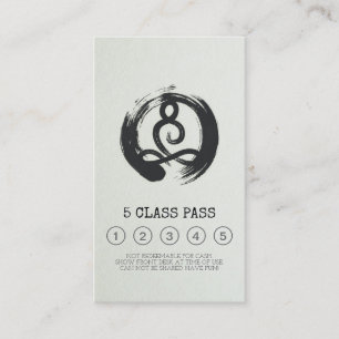 Yoga Meditation Instructor Class Pass Loyalty Card