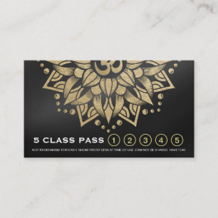 Yoga Meditation Instructor Class Pass Loyalty Card