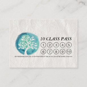 Yoga Meditation Instructor Class Pass Loyalty Card