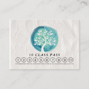 Yoga Meditation Instructor Class Pass Loyalty Card