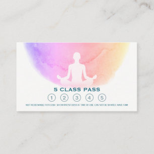 Yoga Meditation Instructor Class Pass Loyalty Card