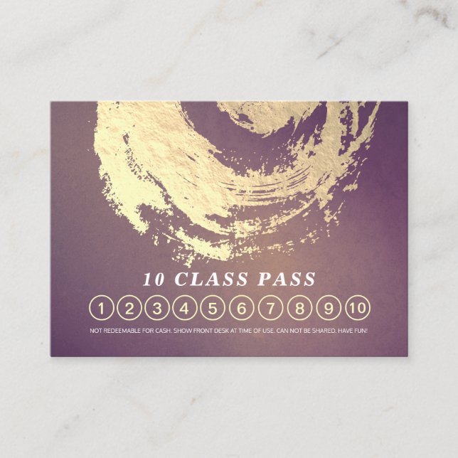 Yoga Meditation Instructor Class Pass Loyalty Card (Front)