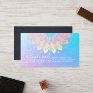 Yoga Meditation Instructor Class Pass Loyalty Card