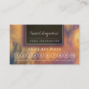 Yoga Meditation Instructor Class Pass Loyalty Card