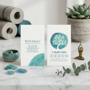 Yoga Meditation Instructor Class Pass Loyalty Card