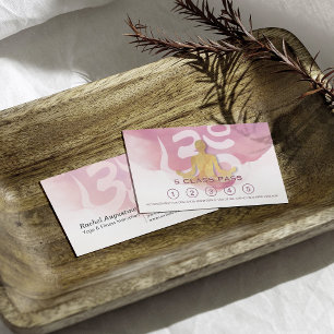 Yoga Meditation Instructor Class Pass Loyalty Card