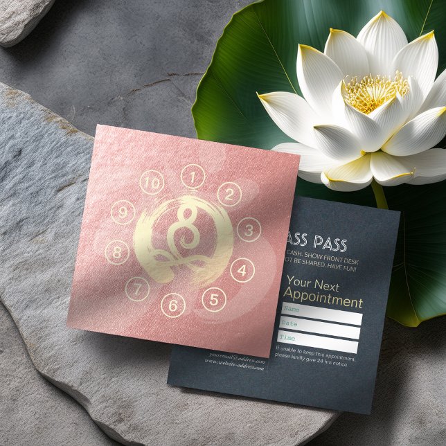 Yoga Meditation Instructor Class Pass Loyalty Card (Creator Uploaded)