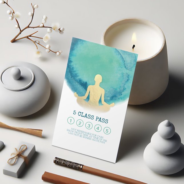 Yoga Meditation Instructor Class Pass Loyalty Card (Creator Uploaded)